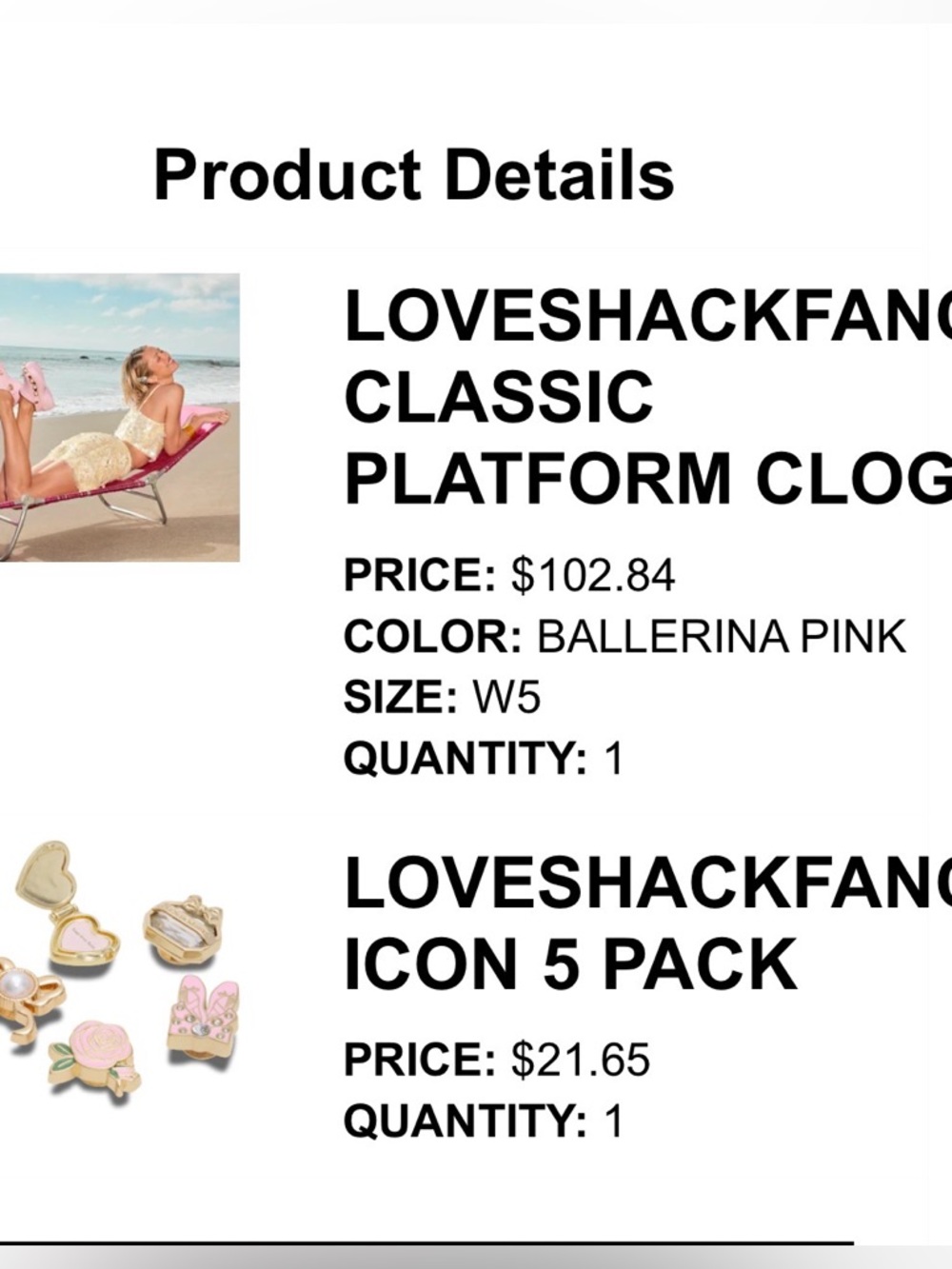 NWT Loveshackfancy ballerina pink platform clog - Picture 7 of 7